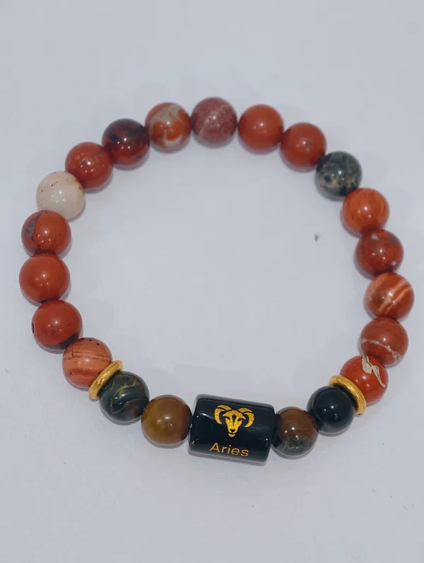 Multicolor_Crystal_8Mm_Aries_Zodiac_Beaded_Bracelet_For_Unisex