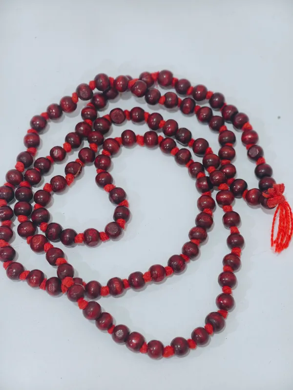 Lal_Chandan_Maroon_Wooden_Beads_Spiritual_Prayer_Mala