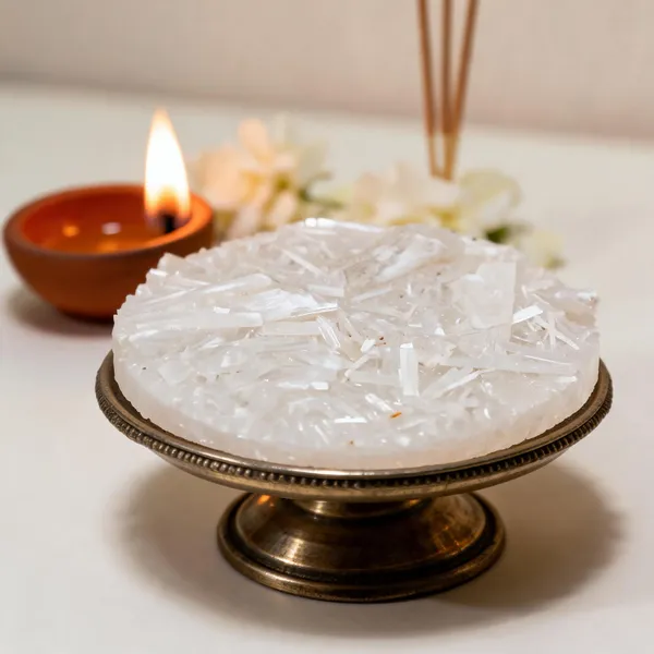 White_Selenite_Crystal_Circular_Plate_For_Meditation