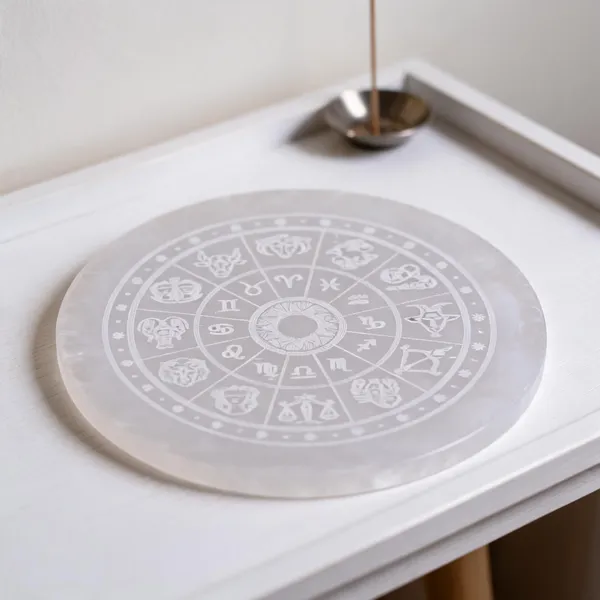 White_Selenite_Crystal_12_Rashi_Zodiac_Charging_Plate