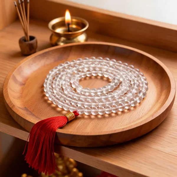 White_Sphatik_Crystal_Polished_Round_Bead_Prayer_Mala