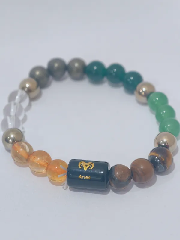 Multicolor_Crystal_8Mm_Aries_Zodiac_Beaded_Bracelet_For_Unisex