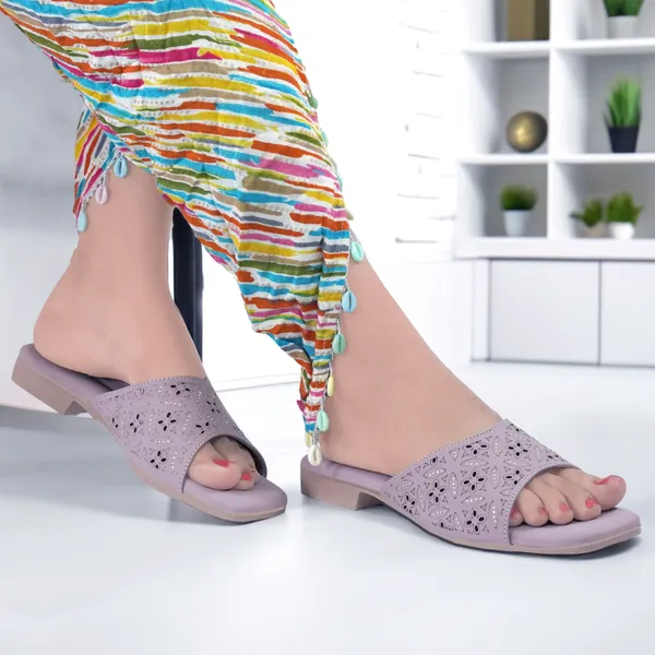 Lilac_Synthetic_Leather_Perforated_Block_Heel_Slides_For_Women