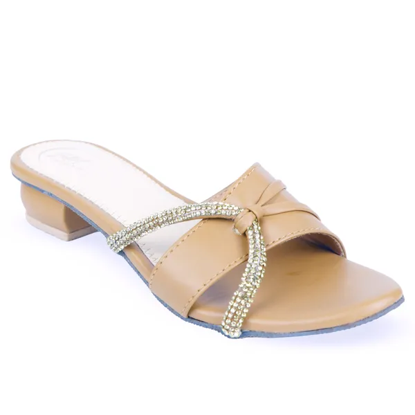 Tan_Synthetic_Leather_Embellished_Block_Heel_Sandals_For_Women