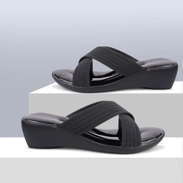 Black_Synthetic_Crossover_Strap_Wedge_Sandals_For_Women