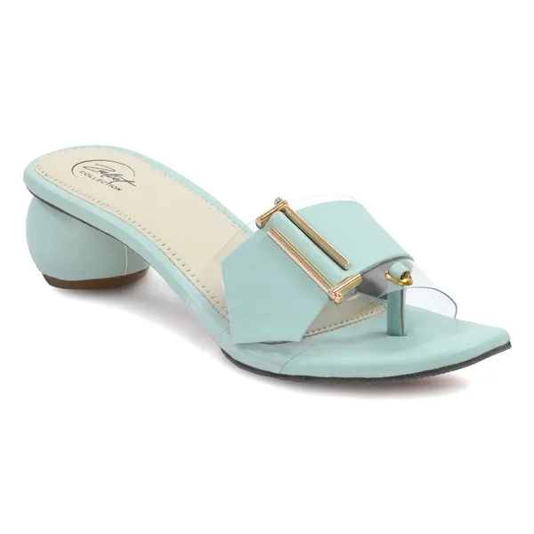 Mint_Green_Synthetic_Leather_Block_Heel_Sandals_For_Women