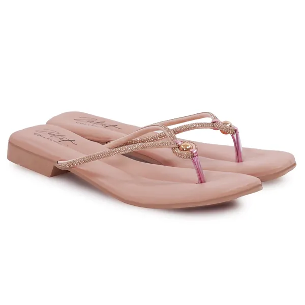 Pink_Synthetic_Leather_Embellished_Block_Heel_Sandals_For_Women