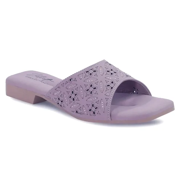 Lilac_Synthetic_Leather_Perforated_Block_Heel_Slides_For_Women