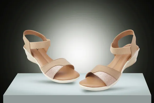 Beige_Synthetic_Leather_Glitter_Strap_Wedge_Sandals_For_Women