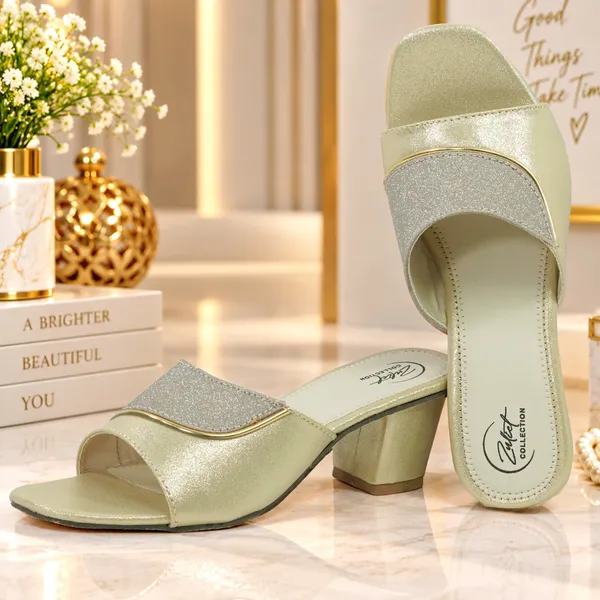 Gold_Synthetic_Block_Heel_Open_Toe_Mules_For_Women