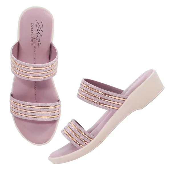 Pink_Synthetic_Glitter_Multi-Strap_Wedge_Sandals_For_Women
