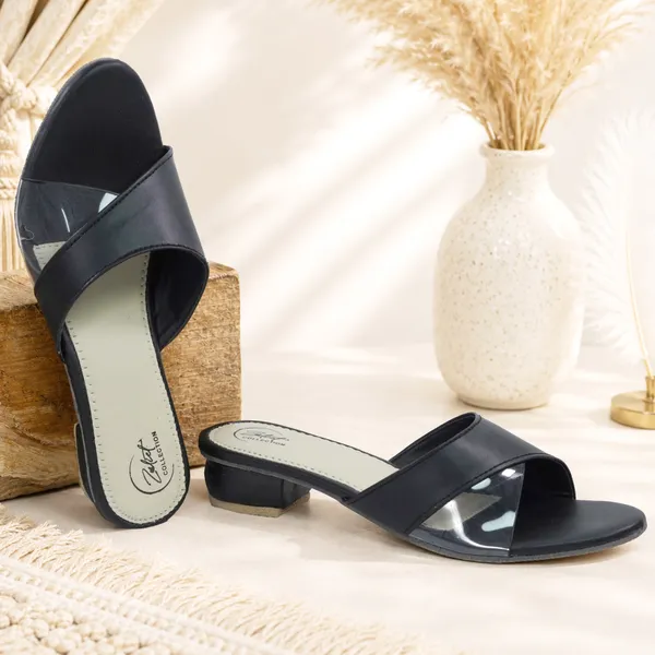 Black_Synthetic_Leather_Flat_Open_Toe_Sandals_For_Women
