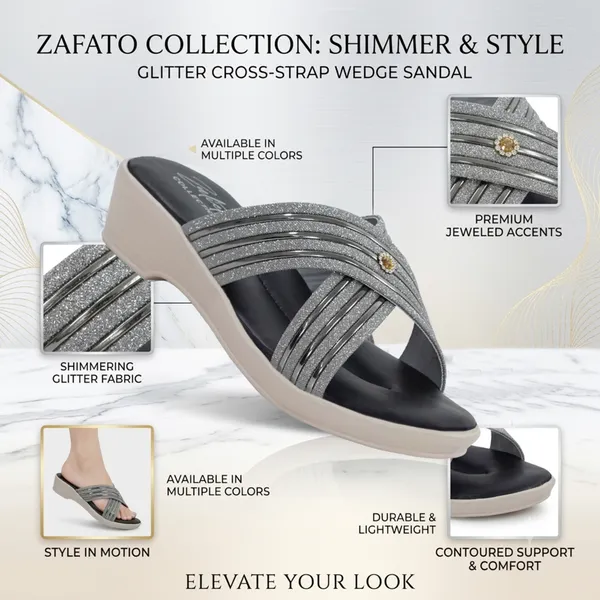 Grey_Synthetic_Crisscross_Strap_Wedge_Sandals_For_Women