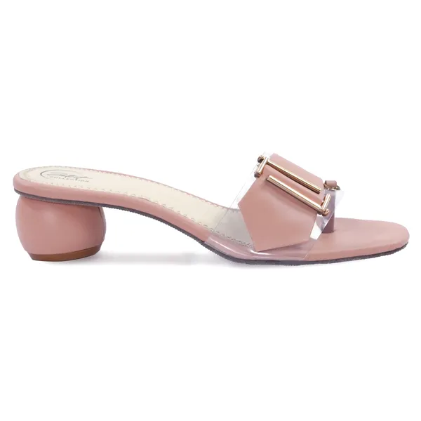 Pink_Synthetic_Leather_Block_Heel_Sandals_For_Women