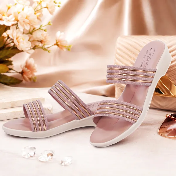 Rose_Gold_Synthetic_Shimmer_Multi-Strap_Wedge_Sandals_For_Women