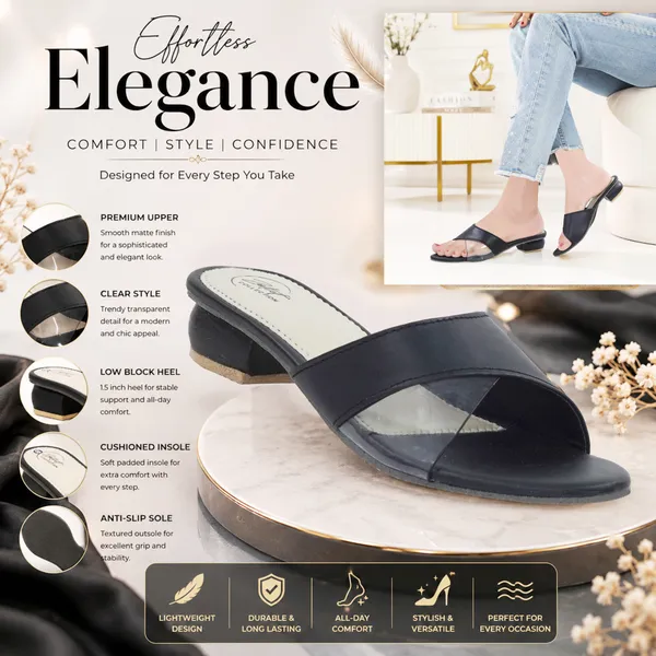 Black_Synthetic_Leather_Flat_Open_Toe_Sandals_For_Women