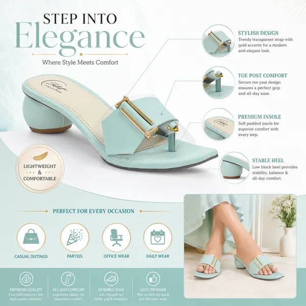 Mint_Green_Synthetic_Leather_Block_Heel_Sandals_For_Women