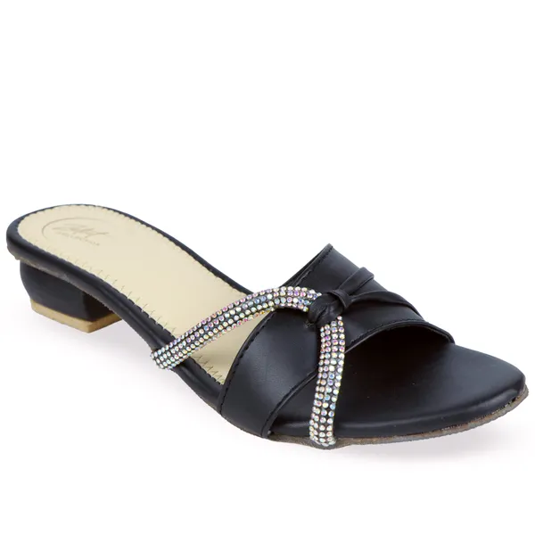 Black_Synthetic_Leather_Embellished_Block_Heel_Sandals_For_Women