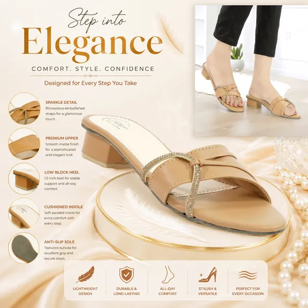 Tan_Synthetic_Leather_Embellished_Block_Heel_Sandals_For_Women