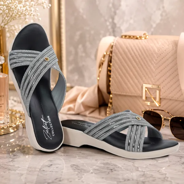 Grey_Synthetic_Crisscross_Strap_Wedge_Sandals_For_Women