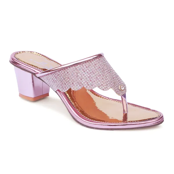 Pink_Synthetic_Glitter_Embellished_Block_Heel_Sandals_For_Women