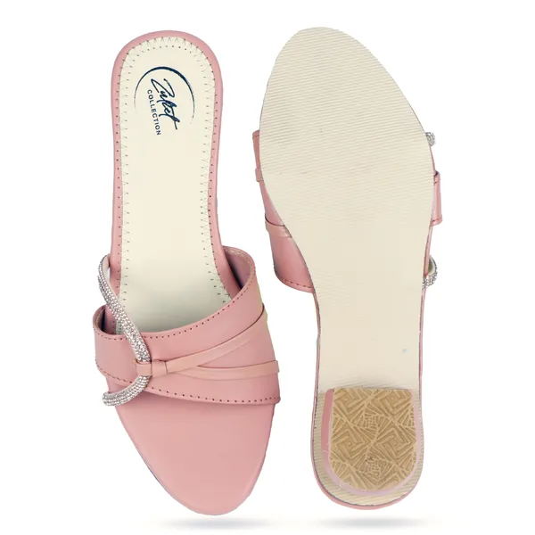 Pink_Synthetic_Leather_Embellished_Block_Heel_Sandals_For_Women