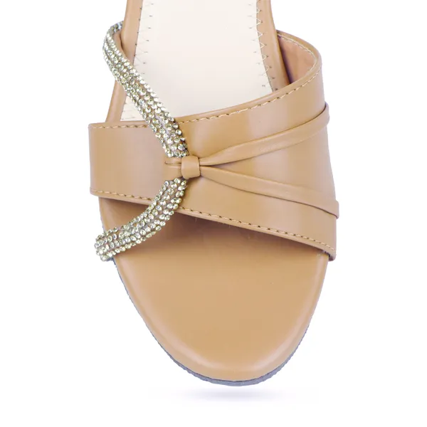 Tan_Synthetic_Leather_Embellished_Block_Heel_Sandals_For_Women