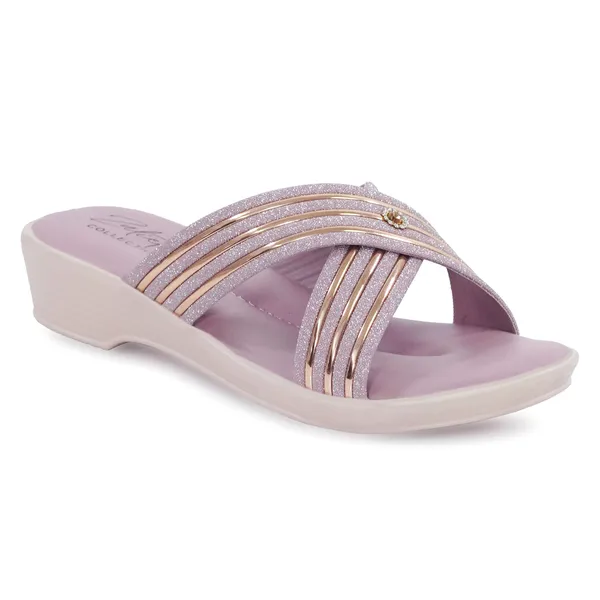 Pink_Synthetic_Glitter_Crisscross_Wedge_Sandals_For_Women