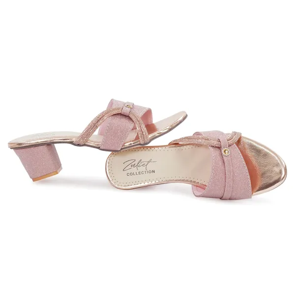 Pink_Synthetic_Glitter_Embellished_Block_Heel_Sandals_For_Women