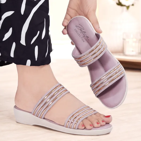 Pink_Synthetic_Glitter_Multi-Strap_Wedge_Sandals_For_Women