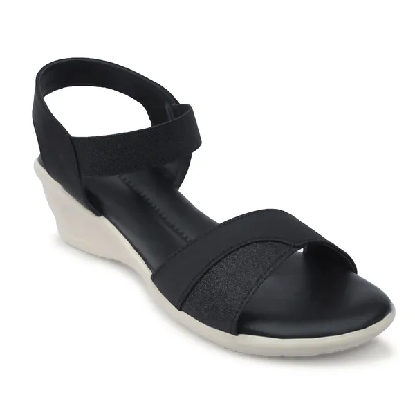 Black_Synthetic_Leather_Open_Toe_Wedge_Sandals_For_Women