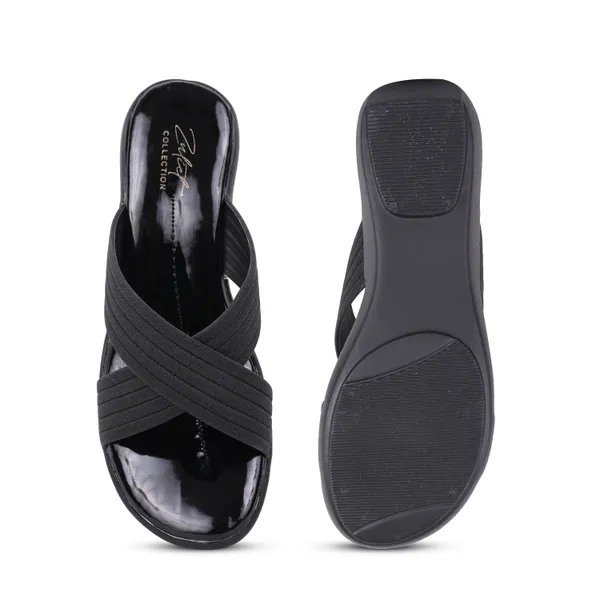 Black_Synthetic_Crossover_Strap_Wedge_Sandals_For_Women