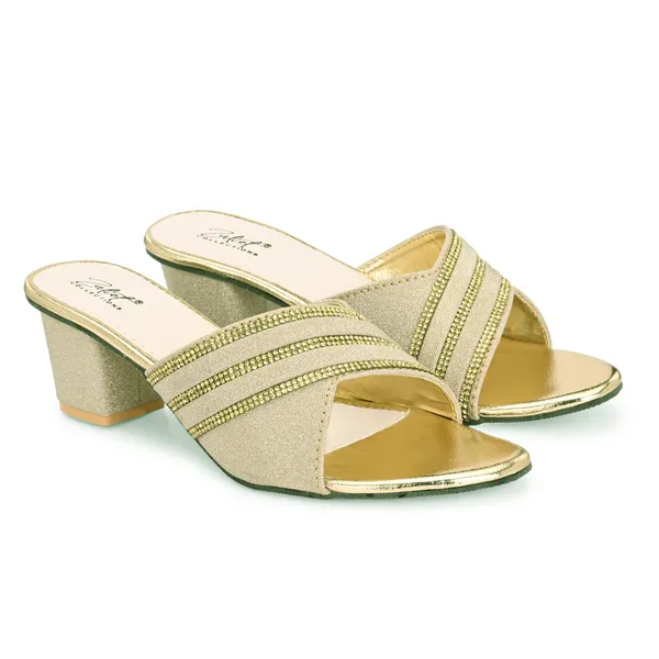 Gold_Glitter_Slip_On_Wedge_Sandals_For_Women