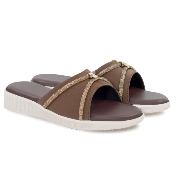 Brown_Synthetic_Leather_Glitter_Embellished_Platform_Slides_For_Women