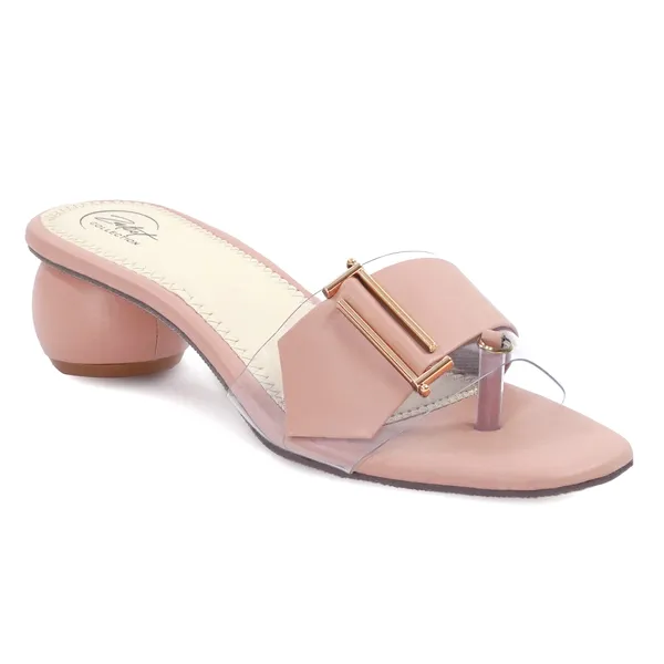 Pink_Synthetic_Leather_Block_Heel_Sandals_For_Women