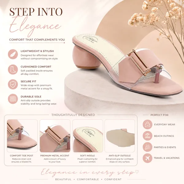 Pink_Synthetic_Leather_Block_Heel_Sandals_For_Women