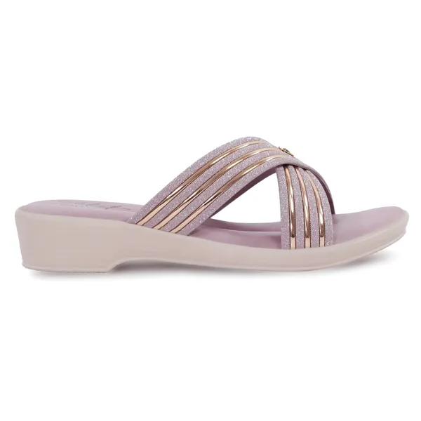 Pink_Synthetic_Glitter_Crisscross_Wedge_Sandals_For_Women