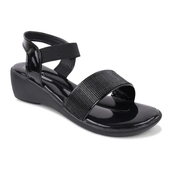 Black_Patent_Leather_Open_Toe_Wedge_Sandals_For_Women