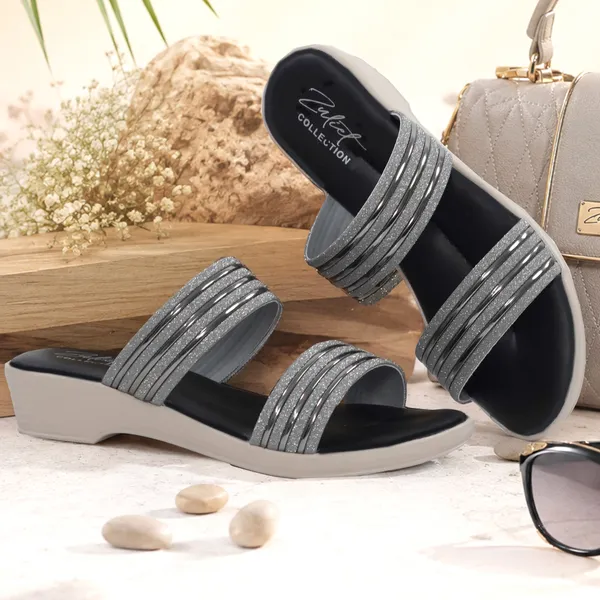 Silver_Synthetic_Glitter_Multi-Strap_Wedge_Sandals_For_Women