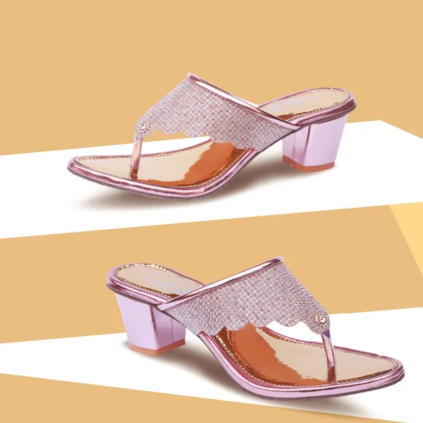 Pink_Synthetic_Glitter_Embellished_Block_Heel_Sandals_For_Women