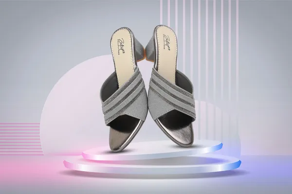 Grey_Glitter_Block_Heel_Slip_On_Mules_For_Women