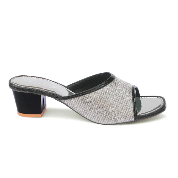 Silver_Synthetic_Block_Heel_Mules_For_Women