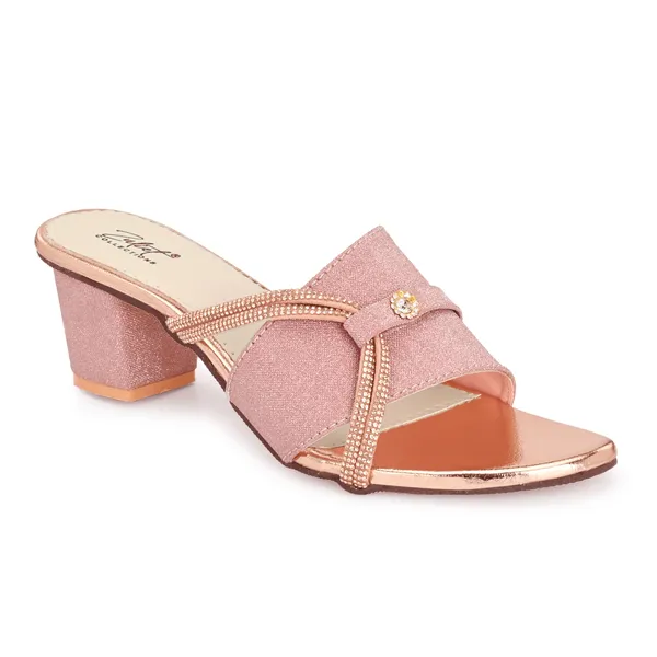 Pink_Synthetic_Glitter_Embellished_Block_Heel_Sandals_For_Women
