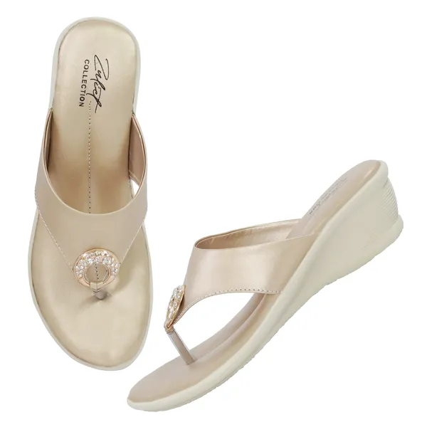 Beige_Synthetic_Leather_Toe_Ring_Wedge_Sandals_For_Women
