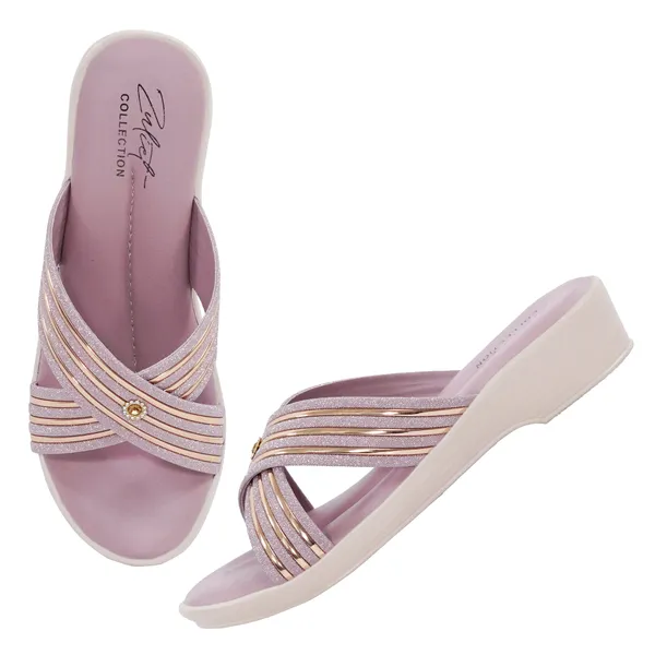 Pink_Synthetic_Glitter_Crisscross_Wedge_Sandals_For_Women