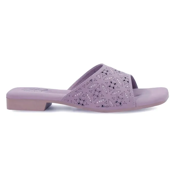 Lilac_Synthetic_Leather_Perforated_Block_Heel_Slides_For_Women