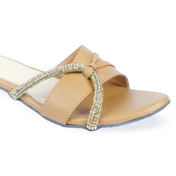 Tan_Synthetic_Leather_Embellished_Block_Heel_Sandals_For_Women