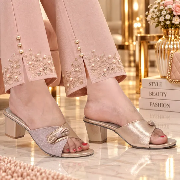 Rose_Gold_Synthetic_Glitter_Bow_Cross_Strap_Block_Heel_Sandals_For_Women