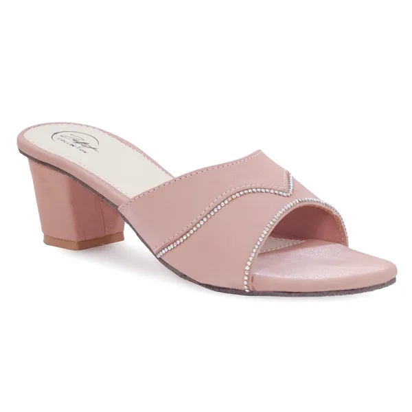 Pink_Synthetic_Leather_Embellished_Slip-On_Block_Heel_Sandals_For_Women