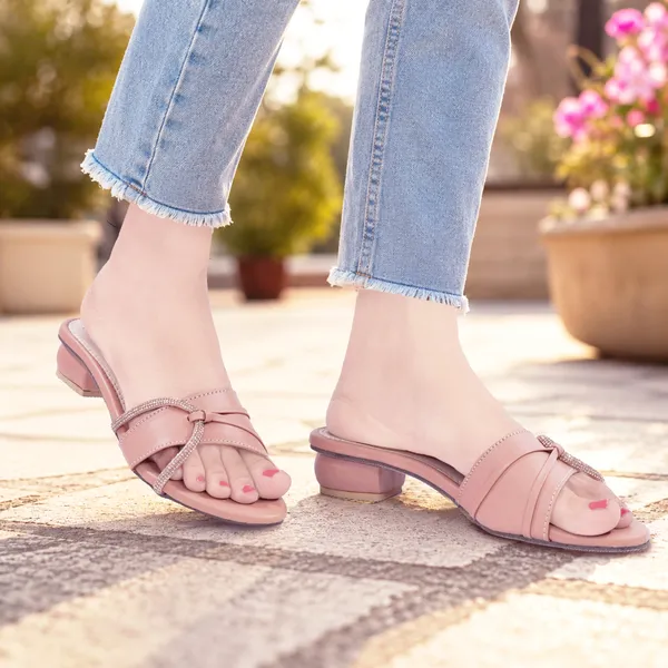 Pink_Synthetic_Leather_Embellished_Block_Heel_Sandals_For_Women